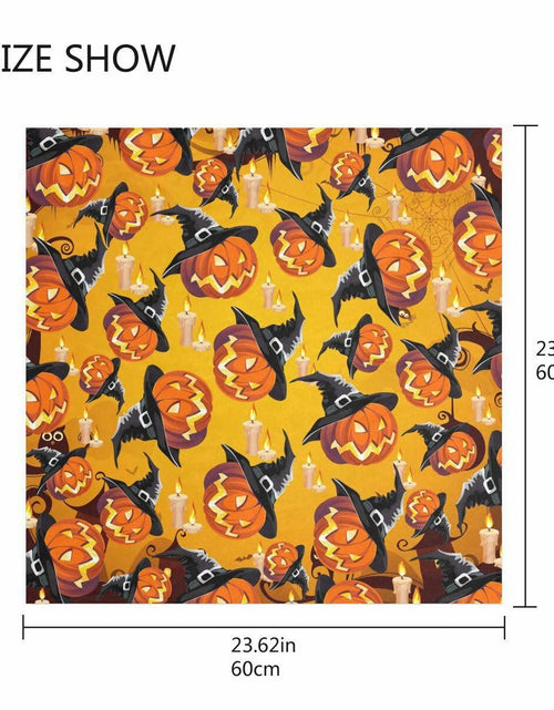Load image into Gallery viewer, PMAIHNAS Women's Fashion Silk Halloween Pumpkin Satin Scarf 23.6x23.6
