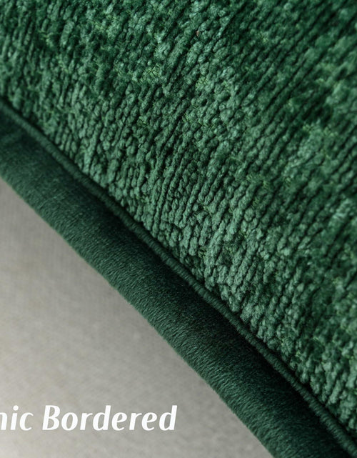 Load image into Gallery viewer, FUTEI Dark Green Chenille Throw Pillow Covers 26x26 Inch Set of 2
