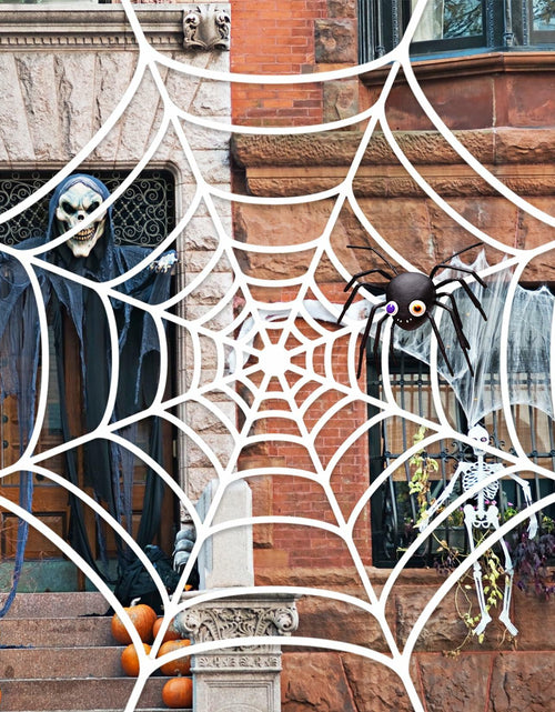Load image into Gallery viewer, Goklmn Spider Webs Halloween Decorations Outdoor 10.5ft 7 Coils White
