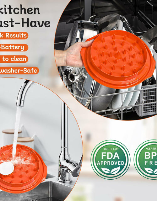 Load image into Gallery viewer, Chicken Shredder Tool Twist Large 10" with Brush Orange BPA Free Ergonomic

