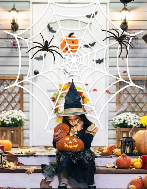 Load image into Gallery viewer, Goklmn Spider Webs Halloween Decorations Outdoor 10.5ft 7 Coils White
