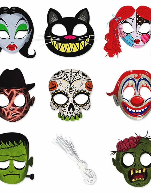 Load image into Gallery viewer, LHOAVWE Halloween Full Face Cosplay Masks 8 Pcs Party Costume Decor
