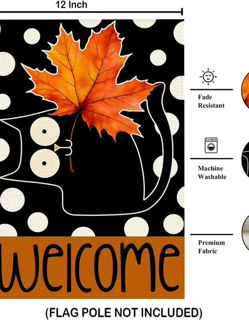 Load image into Gallery viewer, Halloween Garden Flag 12x18in Double Sided Black Cat Yard Outdoor Decor

