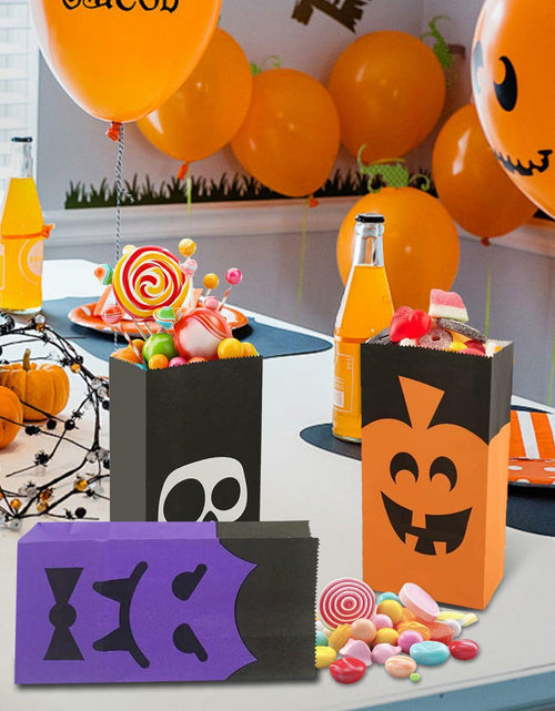 Load image into Gallery viewer, Mucinia Halloween Candy Bags &amp; Stickers Paper Goodie Bags 60PCS Party Favors
