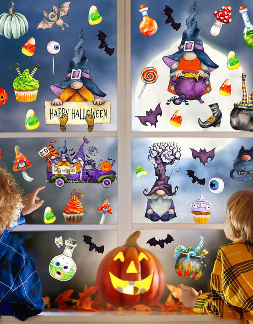 Load image into Gallery viewer, RUOKEXIN Halloween Window Stickers 101 Pcs Double-Sided Removable Decals
