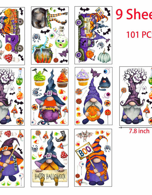 Load image into Gallery viewer, RUOKEXIN Halloween Window Stickers 101 Pcs Double-Sided Removable Decals
