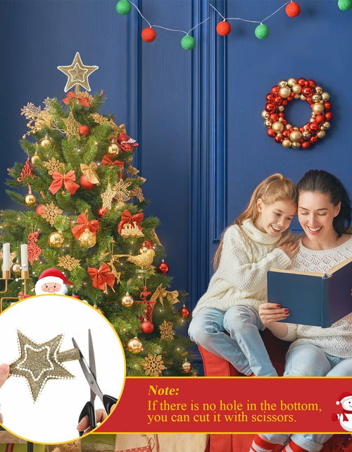 Load image into Gallery viewer, Hollowfly Mini Star Christmas Tree Topper Pearl Black 10 Inch

