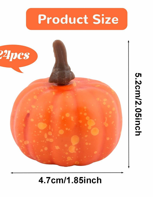 Load image into Gallery viewer, Reicyfang 24 Pcs Mini Artificial Pumpkin Decor Rustic Harvest Orange Set
