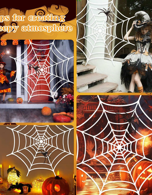 Load image into Gallery viewer, Goklmn Spider Webs Halloween Decorations Outdoor 10.5ft 7 Coils White
