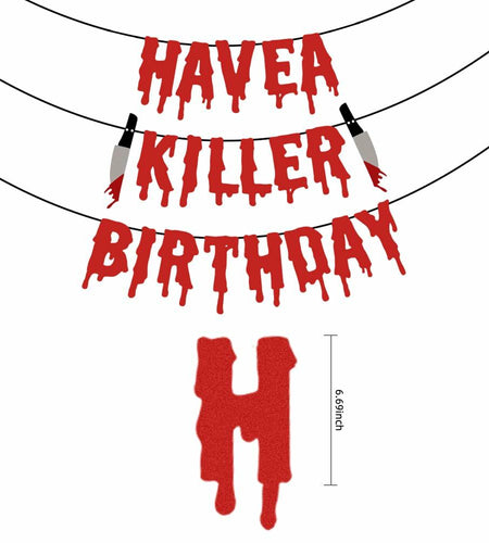 Quimoy Halloween Banner Decorations with 12 Pcs Bat Wall Stickers Party Decor