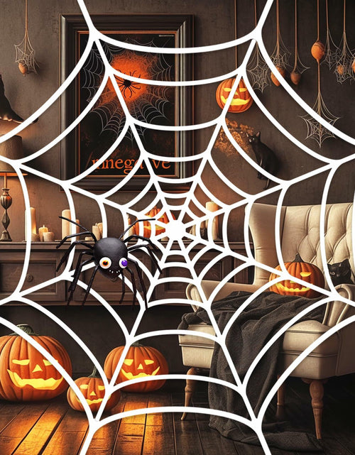 Load image into Gallery viewer, Goklmn Spider Webs Halloween Decorations Outdoor 10.5ft 7 Coils White
