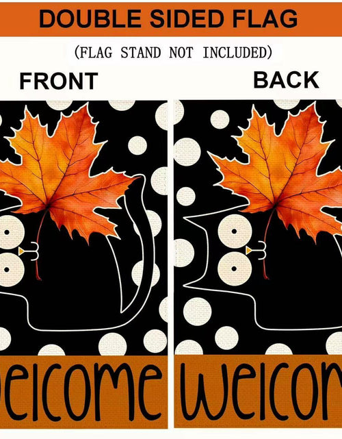 Load image into Gallery viewer, Halloween Garden Flag 12x18in Double Sided Black Cat Yard Outdoor Decor

