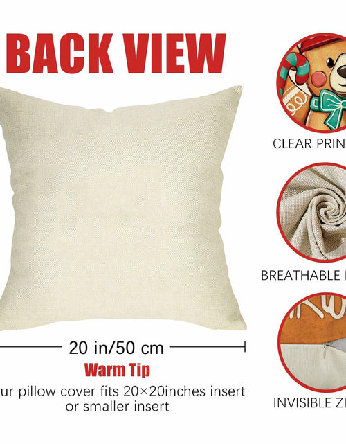 Load image into Gallery viewer, Fahrendom Christmas Bear Deer Throw Pillow Covers 18x18 Set of 4 Pink
