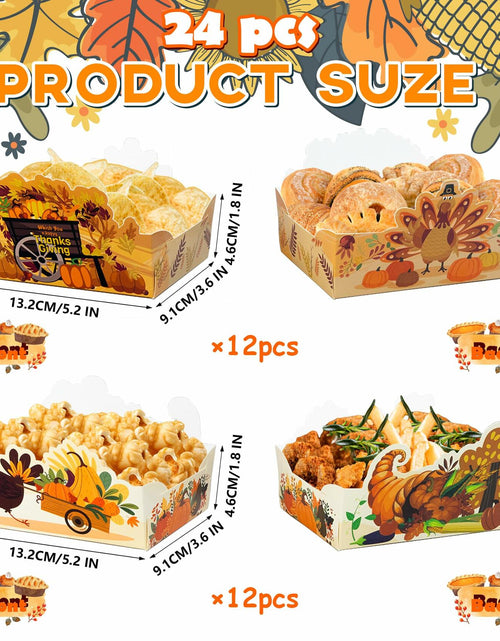 Load image into Gallery viewer, Thanksgiving Disposable Snack Bowls 24pcs Autumn Theme Party Supplies
