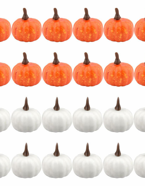 Load image into Gallery viewer, Reicyfang 24 Pcs Mini Artificial Pumpkin Decor Rustic Harvest Orange Set
