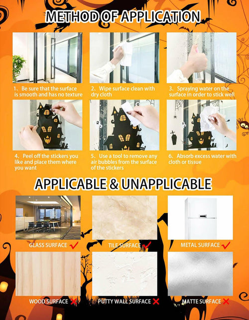 Load image into Gallery viewer, RUOKEXIN Halloween Window Clings &amp; Wall Decals Bloody Handprint 9 Sheets
