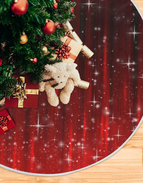 Load image into Gallery viewer, Christmas Tree Skirt 36" Red Snowflakes Burlap Xmas Holiday Indoor
