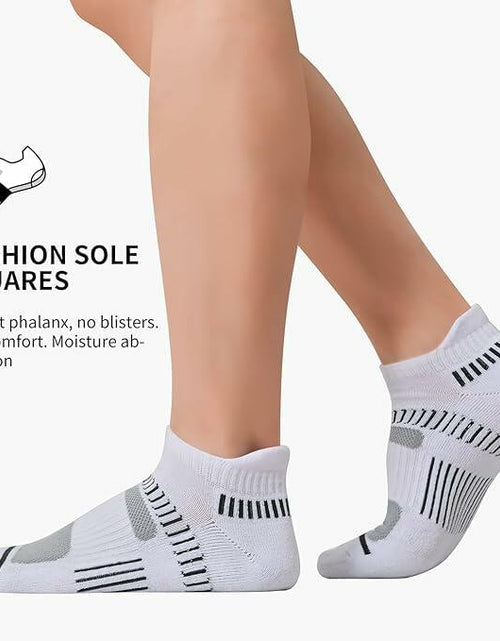 Load image into Gallery viewer, NTCARE Mens Athletic Ankle Socks Cushioned Arch Support Grey 6 Pairs - One Size
