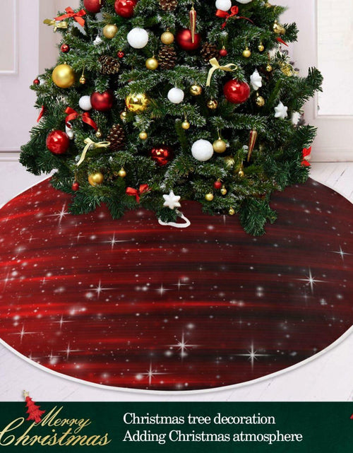 Load image into Gallery viewer, Christmas Tree Skirt 36" Red Snowflakes Burlap Xmas Holiday Indoor

