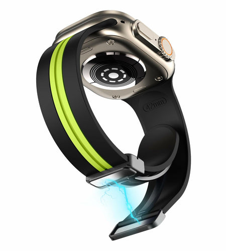 LYSMVIVI Magnetic Silicone Sport Band for Apple Watch 38-49mm Unisex
