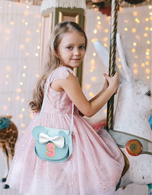 Load image into Gallery viewer, OYLOLA Toddler Girls Purse Initial Birthday Gift Blue X Ages 3-8
