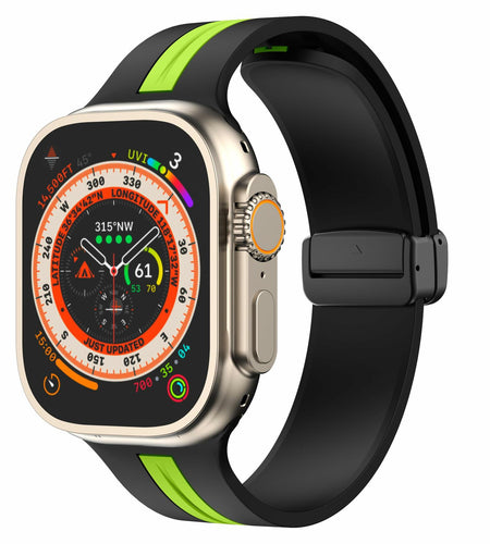 LYSMVIVI Magnetic Silicone Sport Band for Apple Watch 38-49mm Unisex