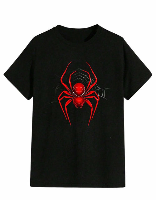 Load image into Gallery viewer, RoseSeek Boys Letter Graphic Crewneck Tee Black Red Size 11
