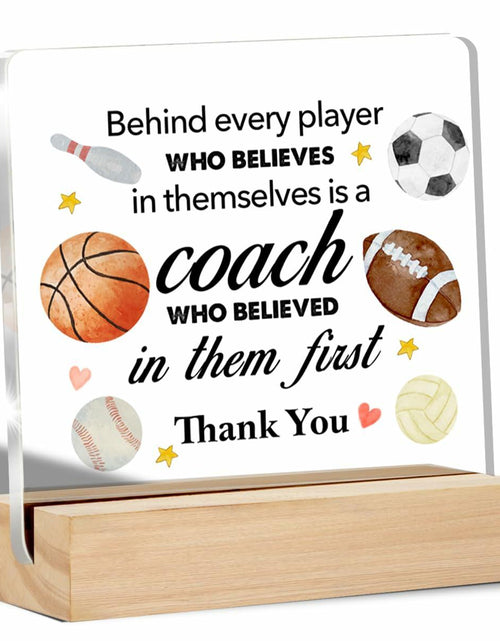 Load image into Gallery viewer, Thank You Coach Gifts Clear Acrylic Desk Sign with Stand Office Decor
