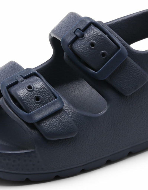 Load image into Gallery viewer, INMINPIN Toddler Boys Girls Buckle Sandals Adjustable Back Strap Navy Size 5
