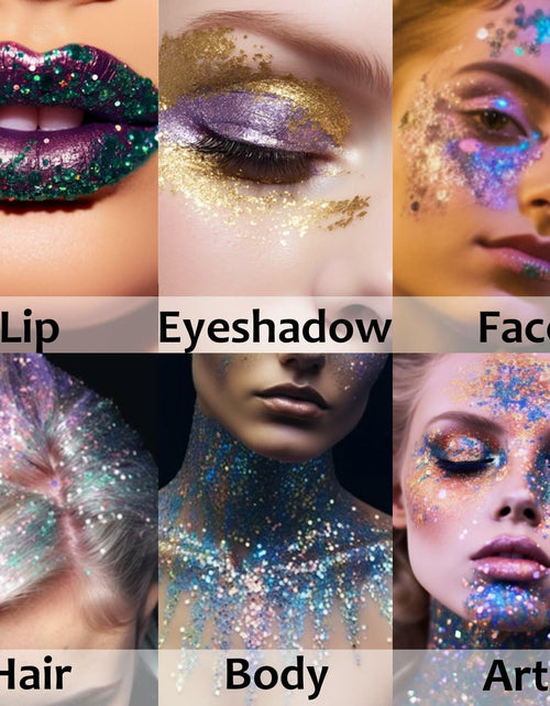 Load image into Gallery viewer, UCANBE Purple Body Glitter Stick Chunky Makeup for Face Hair Lips
