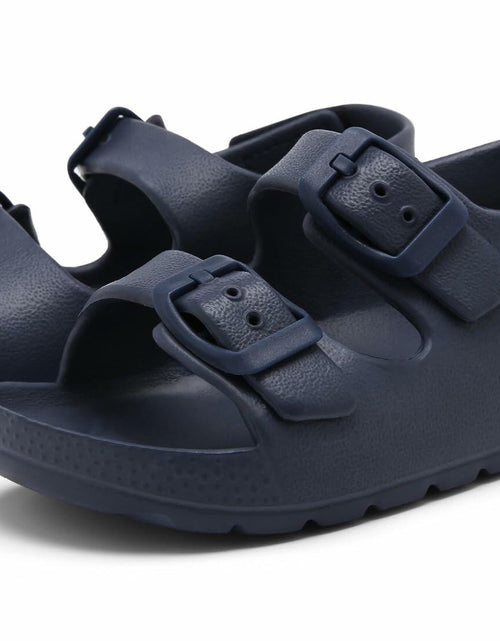 Load image into Gallery viewer, INMINPIN Toddler Boys Girls Buckle Sandals Adjustable Back Strap Navy Size 5
