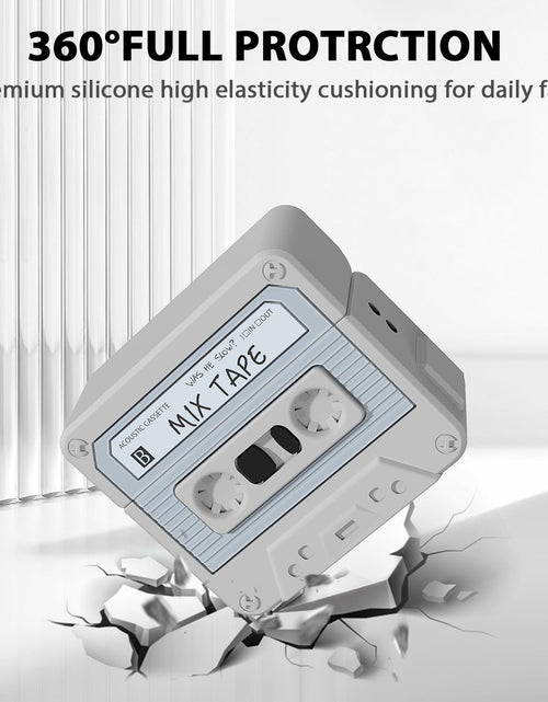 Load image into Gallery viewer, MOFREE AirPods 3 Case Cover Cassette Tape Design Soft Silicone Off-White
