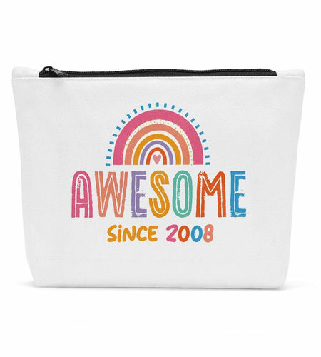 Sldpngo 17th Birthday Makeup Bag Cosmetic Pouch Girls Pink
