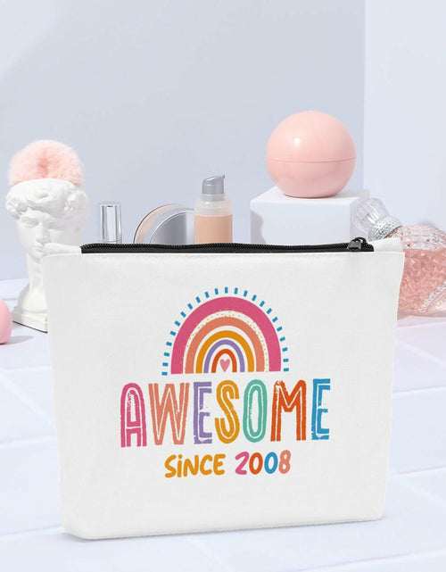 Load image into Gallery viewer, Sldpngo 17th Birthday Makeup Bag Cosmetic Pouch Girls Pink
