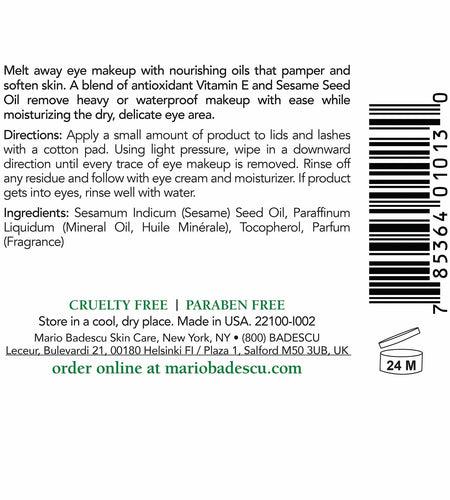 Mario Badescu Carnation Eye Makeup Remover Oil Waterproof Mascara 2oz