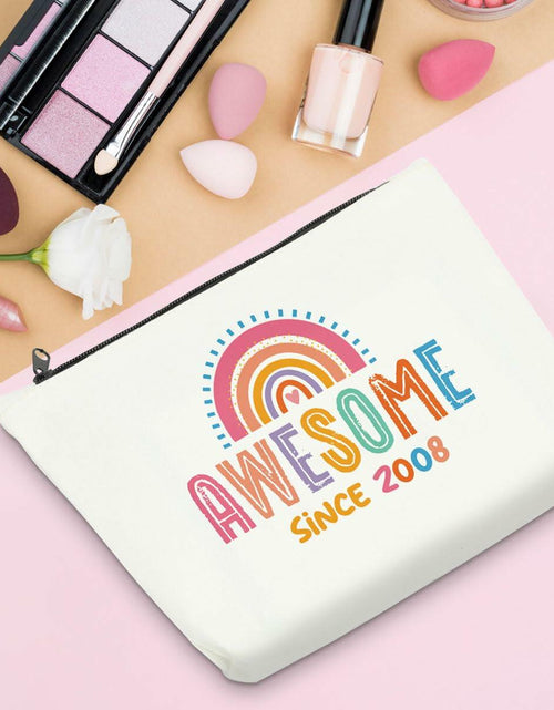 Load image into Gallery viewer, Sldpngo 17th Birthday Makeup Bag Cosmetic Pouch Girls Pink

