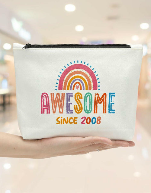 Load image into Gallery viewer, Sldpngo 17th Birthday Makeup Bag Cosmetic Pouch Girls Pink
