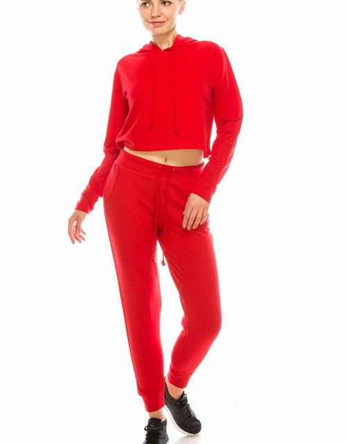 Load image into Gallery viewer, Women's Casual Jogger Pants Sweatpants Elastic Waist Red Size M
