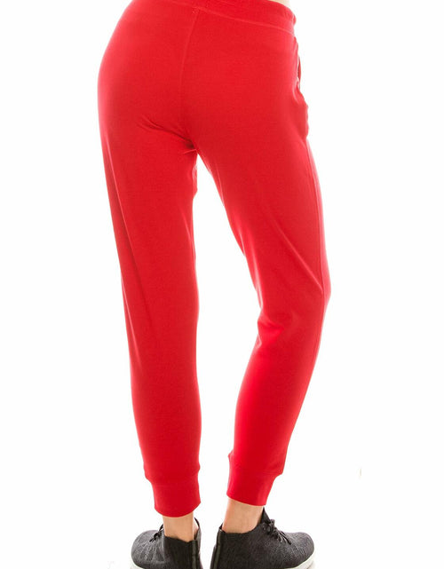Load image into Gallery viewer, Women's Casual Jogger Pants Sweatpants Elastic Waist Red Size M
