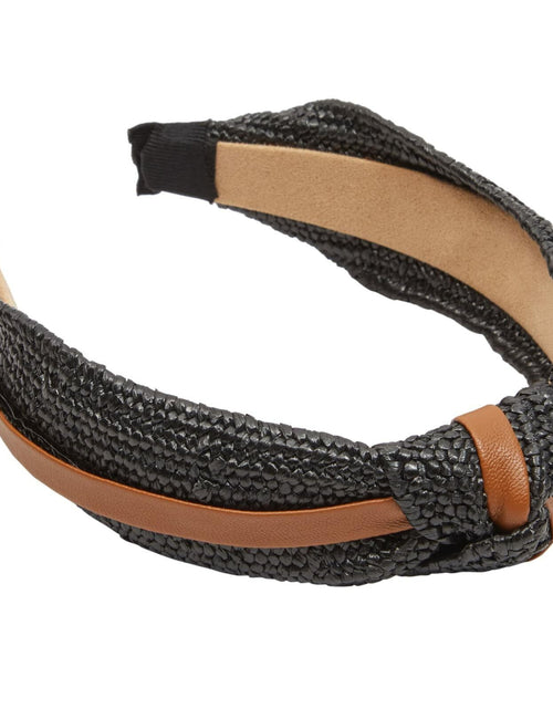 Load image into Gallery viewer, Glamlily Woven Knotted Headbands with Faux Leather Accents 4 Pack Multi
