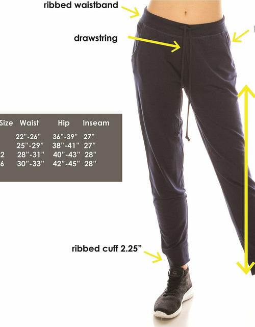 Load image into Gallery viewer, Women's Casual Jogger Pants Sweatpants Elastic Waist Red Size M
