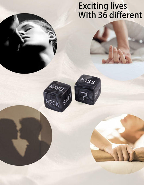 Load image into Gallery viewer, Romantic Naughty Dice Set Couples Game 36 Ways Black Anniversary Valentine
