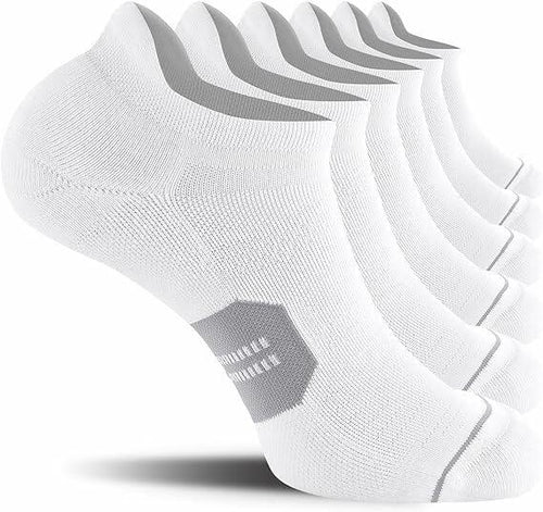 Load image into Gallery viewer, NTCARE Men's Ankle Running Socks Cushioned Low Cut White 6 Pack Size M
