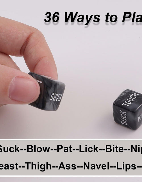 Load image into Gallery viewer, Romantic Naughty Dice Set Couples Game 36 Ways Black Anniversary Valentine
