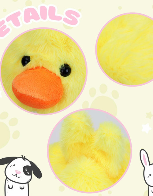 Load image into Gallery viewer, Bubblepompom Duck Plush Hat with Ears Yellow 22" Size 22"
