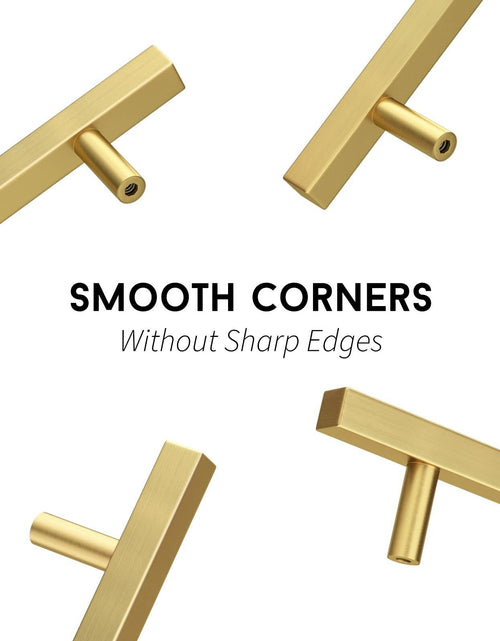 Load image into Gallery viewer, goldenwarm Brushed Brass Cabinet Pulls Gold 3in Drawer Handles 6 Pack
