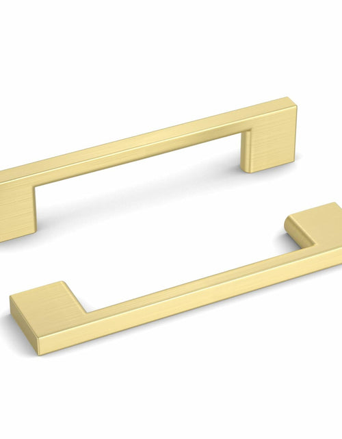 Load image into Gallery viewer, Haliwu 6 Pack Brushed Gold Cabinet Handles 3-3/4 Inch Hole Center
