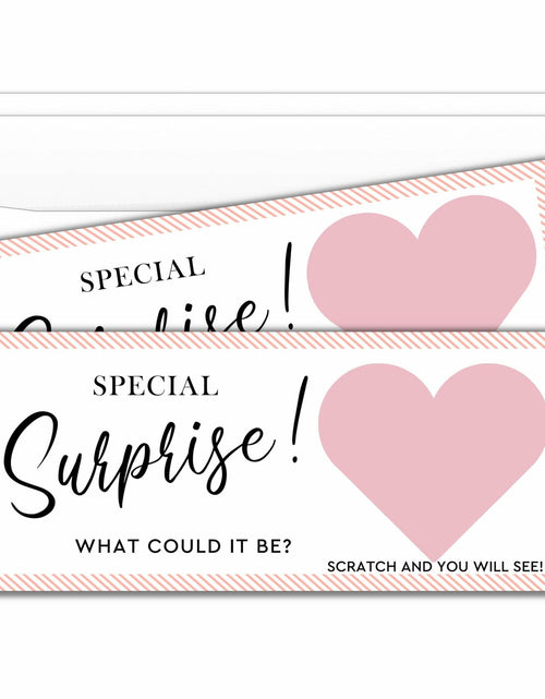 Load image into Gallery viewer, 2 Set Surprise Scratch Cards 3x8" Travel Gift Pink B08 Birthday Wedding
