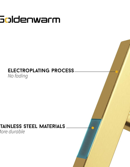 Load image into Gallery viewer, goldenwarm Brushed Brass Cabinet Pulls Gold 3in Drawer Handles 6 Pack
