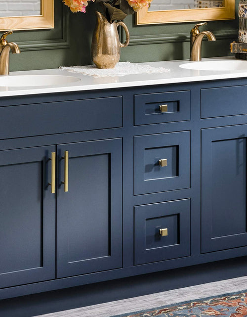 Load image into Gallery viewer, goldenwarm Brushed Brass Cabinet Pulls Gold 3in Drawer Handles 6 Pack
